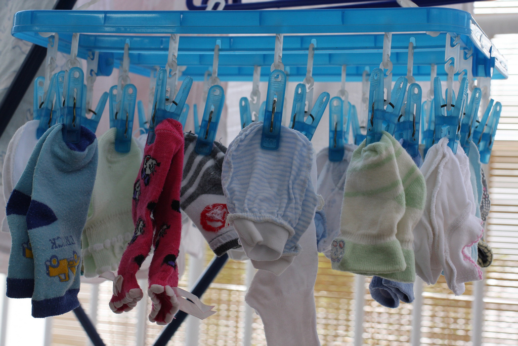 Washing baby's clothes